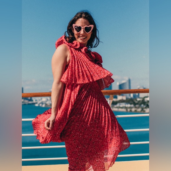 Amur Pleated One Shoulder Dress - Picture 8 of 10